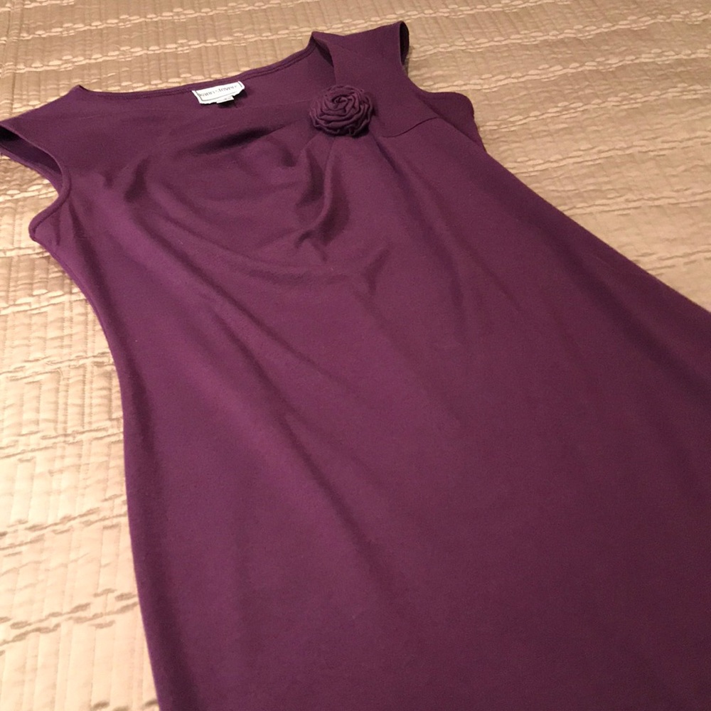 Karin Stevens dress, purple, polyester blend, 10